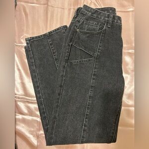 PLT Black thigh cut out jeans WORE TWICE